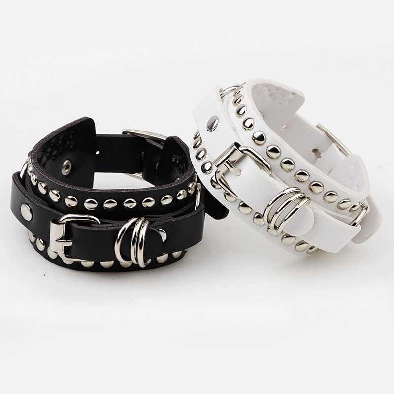 Готический черный кожаный брас – обзор и цена Women'S Emo Accessories
