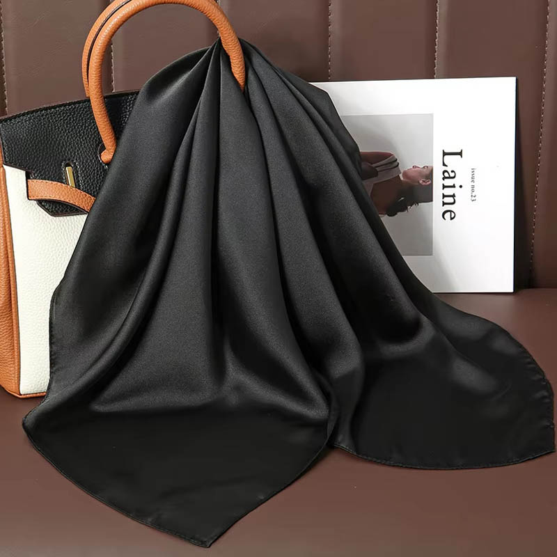 Роскошный однотонный шелковый  – обзор и цена Silk Scarf Square