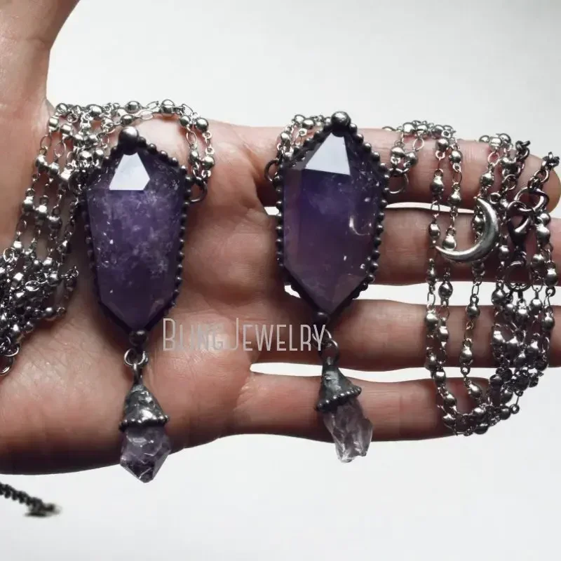 10 шт. ожерелий из аметиста, т – обзор и цена Women'S Emo Accessories
